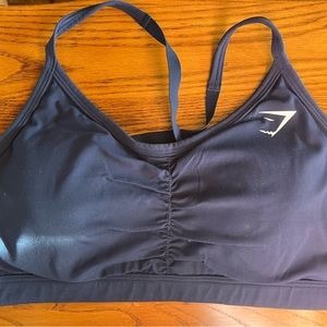 GYMSHARK RUCHED WOMAN’S SPORTS BRA -Navy Blue- size large